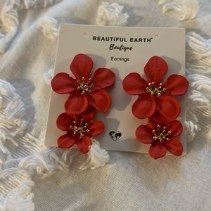 Floral statement earrings